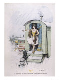 Buy Performing Poodle with a Circus is Banished from a Caravan in the Rain at AllPosters.com