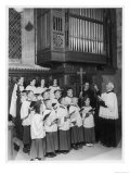 Church Choir of Boys and Girls Singing Joyfully