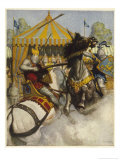 Lancelot Defeats Sir Mador de la Porte in the Battle to Uphold the Honour of Guinevere