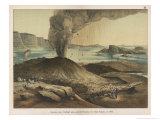 Eruption of the Island of Thira, Formerly Santorin, in the Aegean Giclee Print