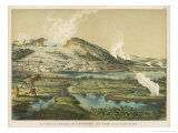 Te Tarata on the Rotomahana New Zealand, Thermal Springs with Encrusted Terraces Giclee Print