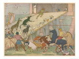 Buy Noah's Ark, Noah's Sons Encourage the Animal Couples to Board the Ark at AllPosters.com