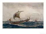 Viking Raiding Party Sailing Before the Wind