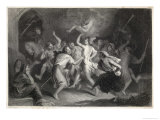 Buy Excited Scottish Witches Dance to the Sound of Diabolical Bagpipes Before Flying off to the Sabbat at AllPosters.com