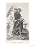 Buy Guardian Angel Leads a Small Child Along a Dangerous Mountain Path with a Broken Fence at AllPosters.com