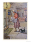 Buy Modrib Mary Puts out a Bowl of Bread and Milk for Bwca'r Trwyn the Helpful Goblin with a Long Nose at AllPosters.com