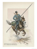 Russian Cossack of the Imperial Guard on Horseback with Lance