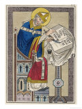 Buy Dunstan Archbishop of Canterbury 959 English Prelate Writing with a Quill Pen at AllPosters.com