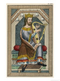 Buy Man in a Regal State Habit Playing the Harp at AllPosters.com