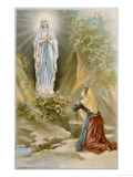 Bernadette Soubirous While Gathering Firewood Sees the Virgin Mary in the Rocky Grotto at Lourdes