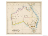 Buy Map Showing the Location of the Goldfields So Presumably Made Fairly Soon at AllPosters.com