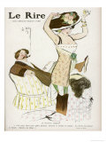 Buy Young Woman in Corset Chemise and Stockings Secures Her New Hat at AllPosters.com