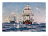 Buy Nelson Sails into Action in His Flagship the Victory at AllPosters.com
