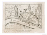Map Showing Roman London (Londinium) with Its Grid of Straight Roads
