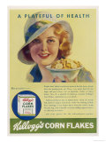 Buy An Advertisement for Kelloggs Cornflakes: a Plateful of Health at AllPosters.com