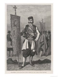 Priest of Montenegro in His Battle Costume Carrying the Banner of His Church
