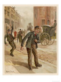 Doubtful Turn, Boys Roller-Skating on the Pavement
