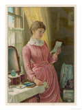 Buy She Reads a Letter at Her Dressing Table at AllPosters.com