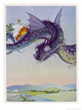 Buy The Sorceress Medea Flies Through the Greek Airspace in Her Serpent-Powered Chariot at AllPosters.com
