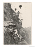 Buy Whymper in Danger from a Rock- Fall on the Matterhorn at AllPosters.com