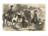 Buy Ladies and Gentlemen in Their Finery Promenade Along the Sea Front at Torquay Devon at AllPosters.com