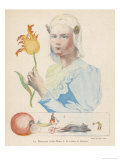 Buy Wilhelmina Queen of Holland Reigned 1890-1948: Seen Here as a Typical Dutch Girl Holding a Tulip at AllPosters.com