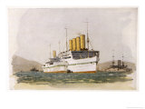 Cunard Passenger Liner Used During World War One as a Hospital Ship in the Gallipolli Campaign