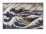 Buy Japanese Boatman in a Stormy Sea at AllPosters.com