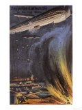 Buy Three Zeppelins Attack British Defences on the English Coast at AllPosters.com