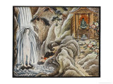 Buy Praying Under Waterfall at AllPosters.com