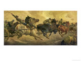 Buy German Horse-Drawn Artillery Moves Forward at Breakneck Speed, Probably Literally! at AllPosters.com