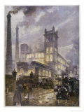 Buy Traffic Passing the Smoking Chimneys of Horrockses Crewdson and Co at AllPosters.com