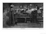 Buy Men Working at Printing Presses Under the Glare of Electric Light at AllPosters.com