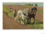 Buy Ploughing with a Pair of Horses at AllPosters.com