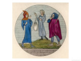 Buy Three Travellers Suitably Dressed to Withstand the Rigours of the Journey at AllPosters.com