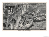 Buy Houseboats Punts and Canoes Line the Thames at Henley at AllPosters.com