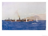 Buy Allied Transport and Store Ships in Suvla Bay Come Under Turkish Shell Fire at AllPosters.com