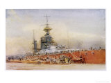 Buy After the Battle of Jutland Hms "Princess Royal" Undergoes Repairs in a Dry Dock at AllPosters.com