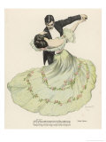 Buy Valse Bleue, Her Wide Skirt Swirls Gracefully as Her Partner Leads Her Through a Passionate Waltz at AllPosters.com
