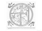 Buy Medieval Map Showing Adam, Eve and the Serpent, Various Rivers and the Four Winds Blowing at AllPosters.com