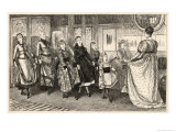 Buy Victorian Teacher Instructs Seven Girls in the Art of the Dance at AllPosters.com