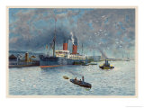 Buy Liverpool Docks with the Cunard Liner Campania at AllPosters.com
