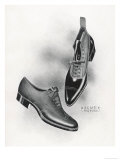An Example of a Front Lacing Shoe and Boot with a Contrasting Upper Which May be Composed of Canvas