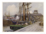 Buy Sailing Vessels at the Entrance to the Clyde and Forth Canal at Bowling at AllPosters.com