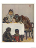 Buy "Group of Young Primates", Young Monkeys and Children at AllPosters.com