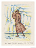 Buy Three-Quarter Length Brown Coat by Madeleine Vionnet with Matching Hat at AllPosters.com