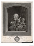 Buy An Over-Dressed Boy, Wearing a Wig What's More, Blows Bubbles at a Table Littered with Ornaments at AllPosters.com