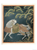 Buy Horse Tied to a Tree, an Embroidered "Fukusa" a Kind of Mixed Media Production at AllPosters.com