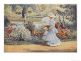 Buy Native Australian and Her Daughter Stroll Among Indigenous Australian Flora in the Botanical Garden at AllPosters.com