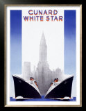 Cunard Line, White Star Framed Art Print